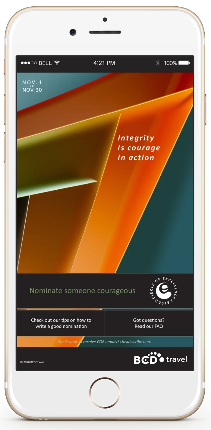 BCD Travel Circle of Excellence mobile design