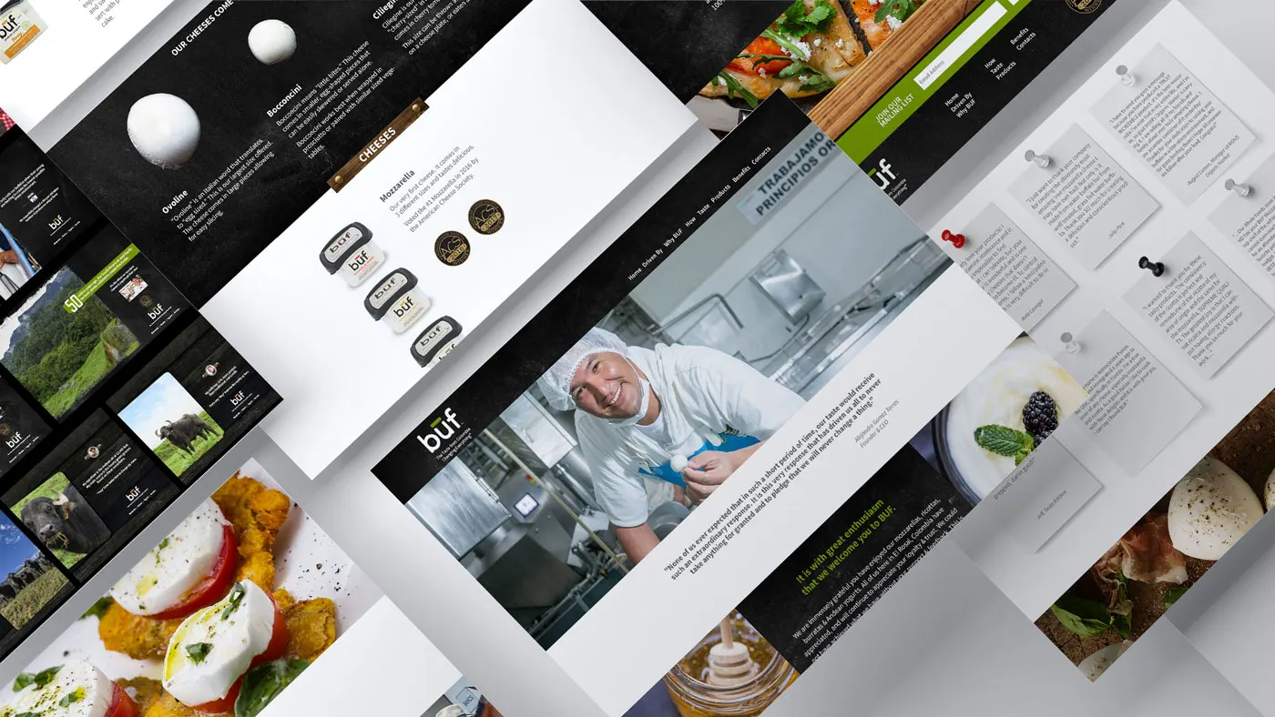 Buf Creamery website design