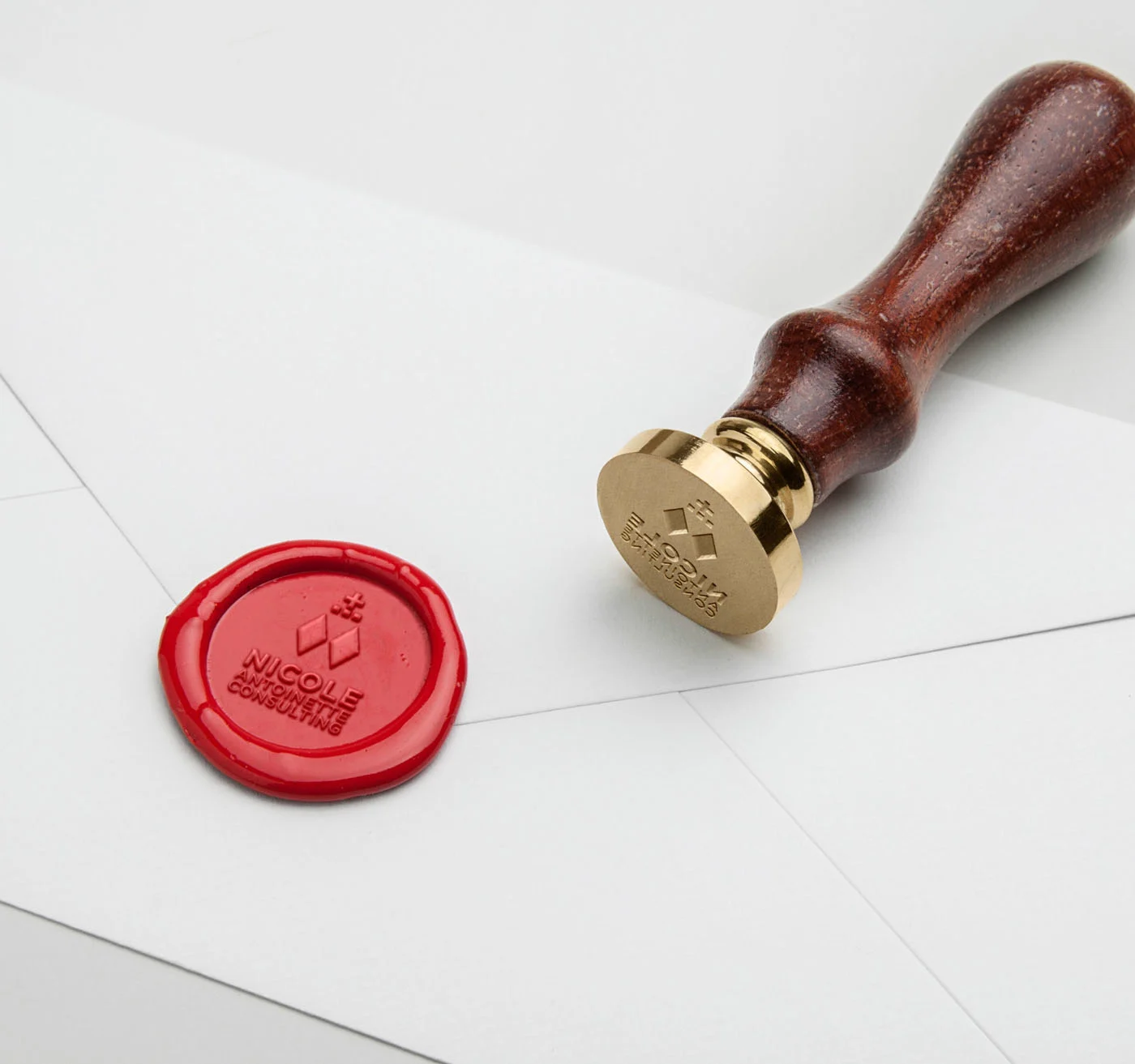 Nicole Antoinette Consulting wax seal marketing collateral