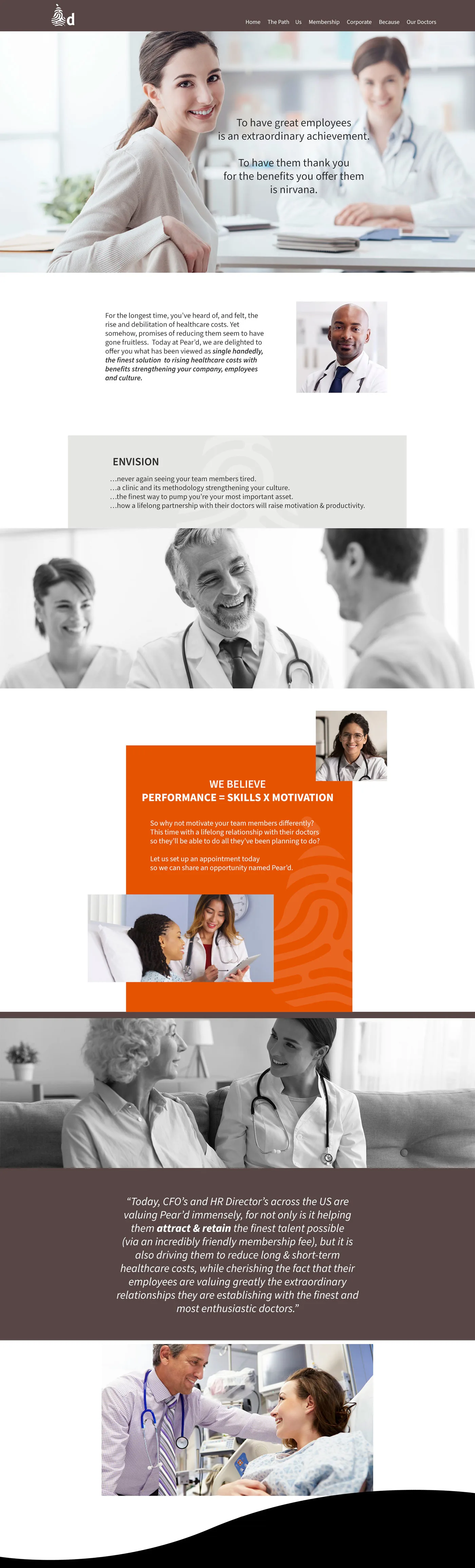 Peard Clinic corporate website