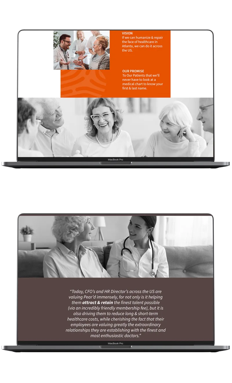 Peard Clinic website design