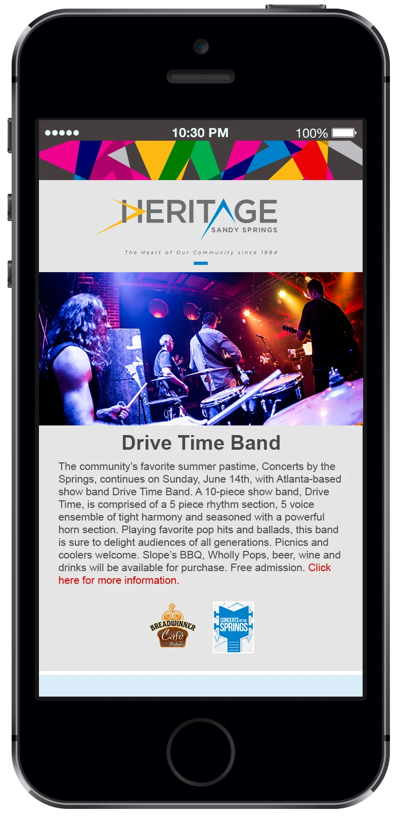 Heritage at Sandy Springs mobile social media campaign