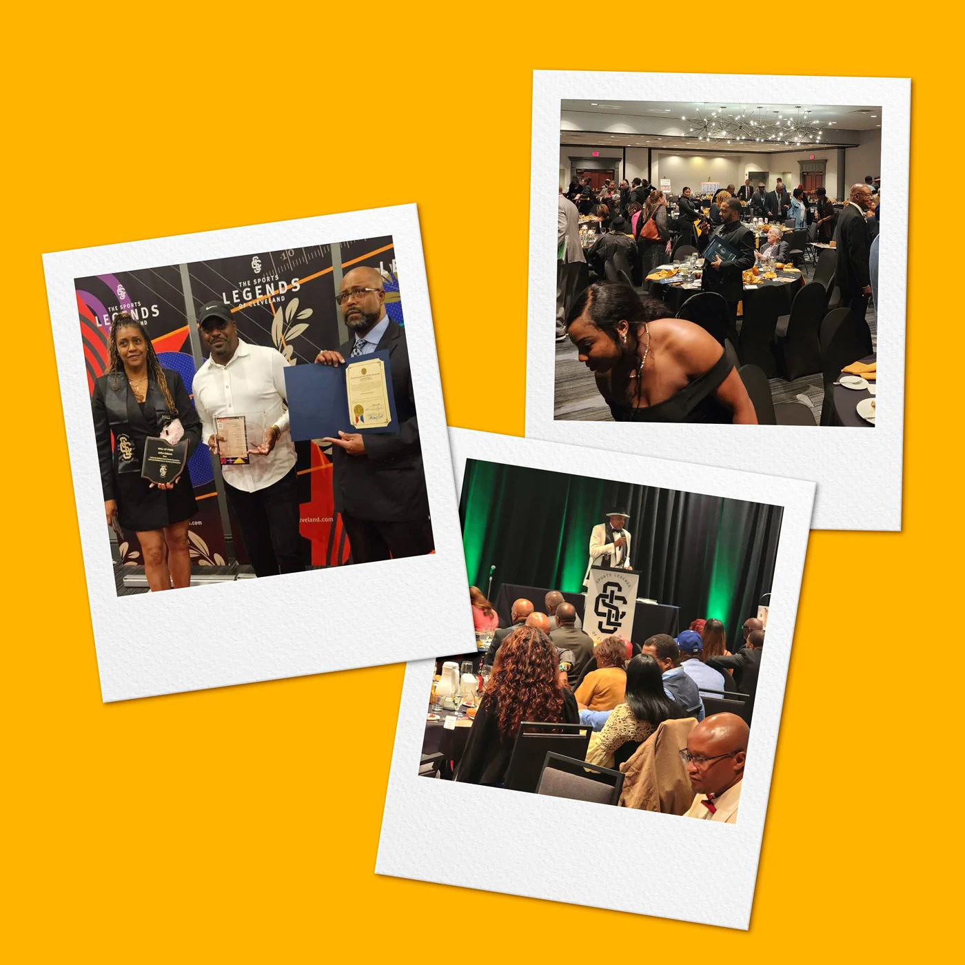 Sports Legends of Cleveland branded event Polaroid experience