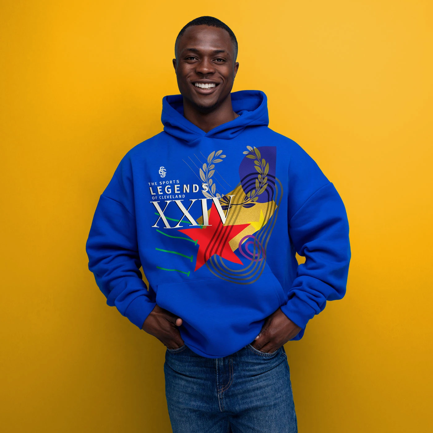 Sports Legends of Cleveland branded hoodie merchandise