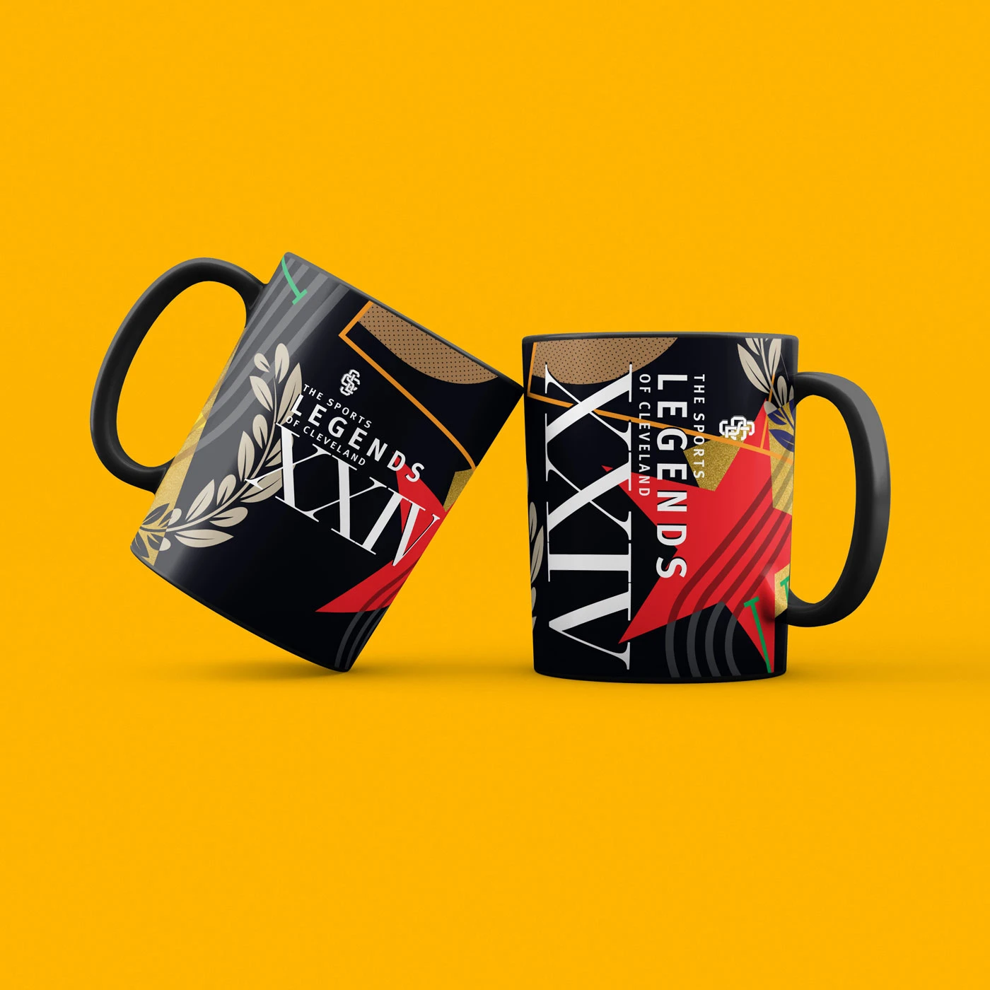 Sports Legends of Cleveland branded gala mug