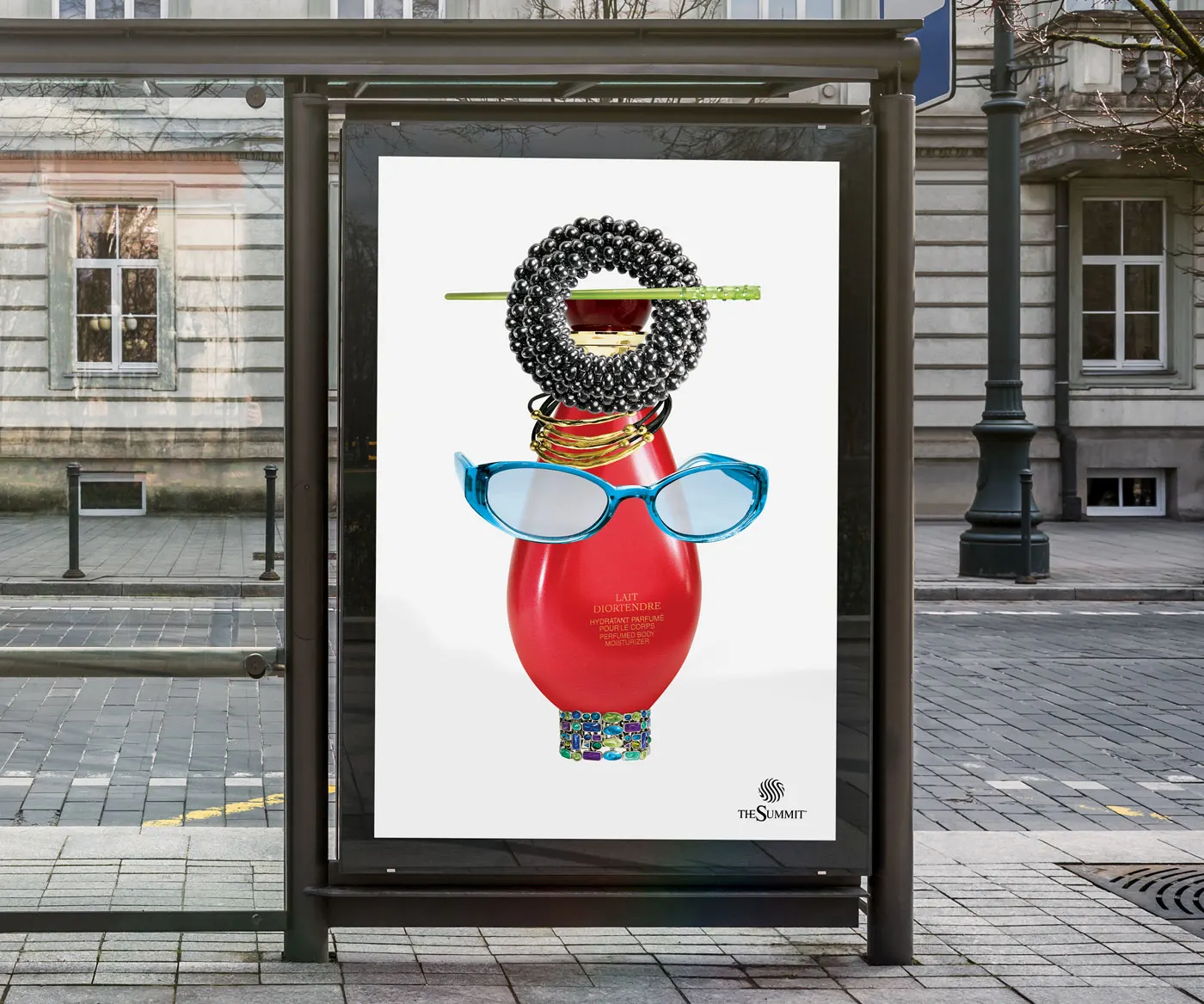 The Summit Shopping Center Dior bus shelter advertising campaign