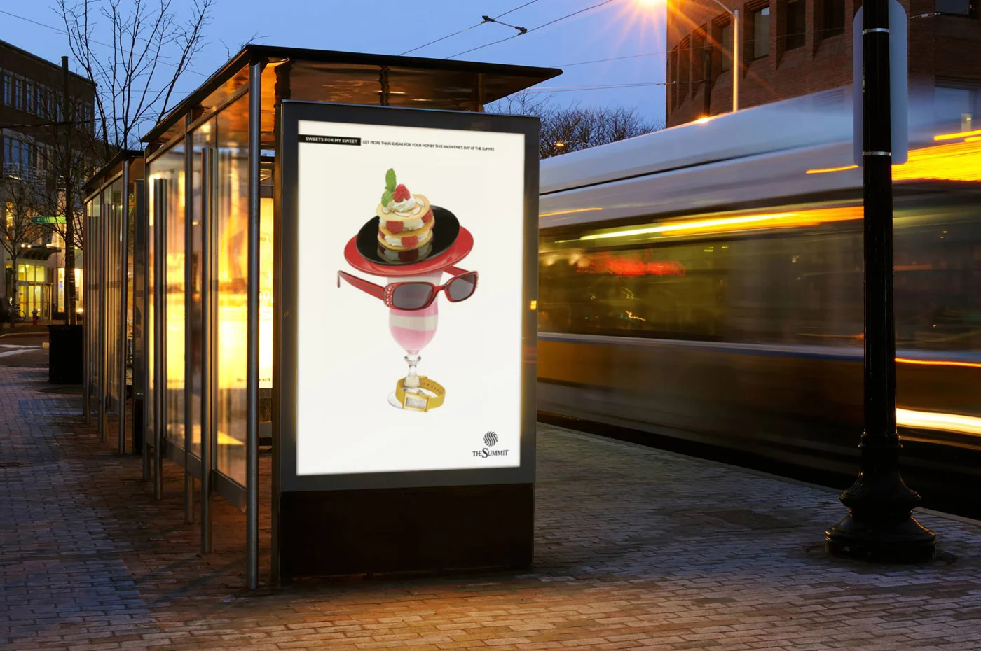 The Summit Shopping Center bus shelter advertising campaign