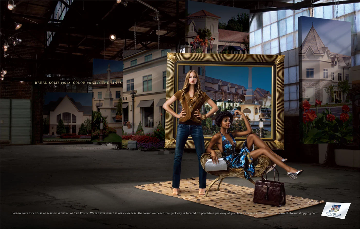 The Forum shopping center magazine advertisement design